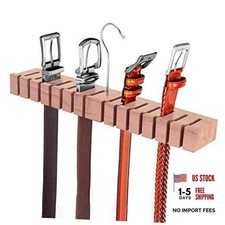 Belt Organizer & Hanger - Belt Rack & Storage - Holder for Closet - Cedar Wood