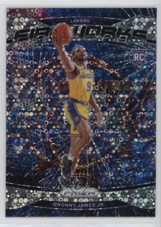 2024-25 Panini Prizm Fireworks Fast Break Prizm Bronny James Jr #14 0p4c