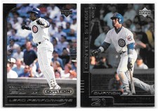 SAMMY SOSA INSERT PAIR 2000 UD OVATION CENTER STAGE CS10 LEAD PERFORMERS LP6 CUB