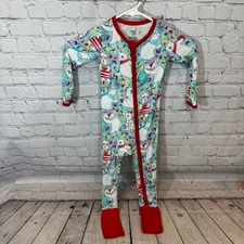 Birdie Bean Polar Bear Holiday Bamboo Zippie Romper Sz: 2T