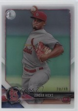 2018 Bowman High Tek 1st Bowman Tek Auto /99 Jordan Hicks #FBT-JH Auto 1t99