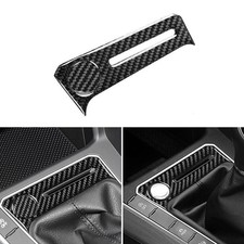 Carbon Fiber Center Console Gear Shift Control Cover Trim For VW POLO 2019-2025