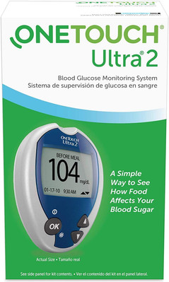 OneTouch Ultra2 Blood Glucose Meter Kit Fast Test 500 Test Memory Backlight