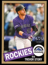 Trevor Story 2020 Topps 1985 Topps Baseball Gold 1/50 #85TB-16 BOOKEND FREE SHIP