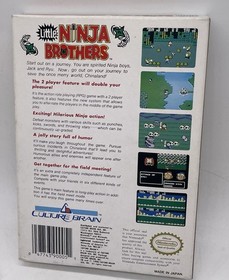 Little Ninja Brothers (Nintendo Entertainment System NES) COMPLETE IN BOX CIB!