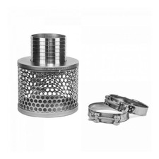 Saugkorb aus verzinktem Stahl mit 2 GBS-Klemmen Klemmen Schlauch