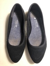 Dr Scholls Memory Foam Cool Fit Women  s Black Lace Slip On Flats Size 7