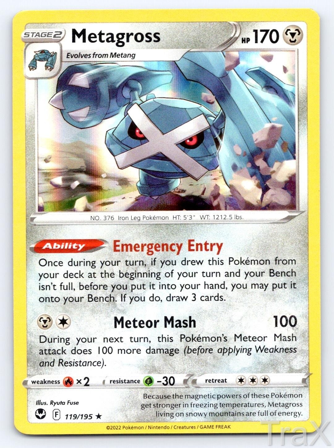 Metagross 119/195 Holo Silver Tempest Pokemon LP Rare