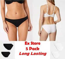 Ladies Womens Knickers Pants Briefs Bikini Underwear Pants EX STORE 5 Pack NEW
