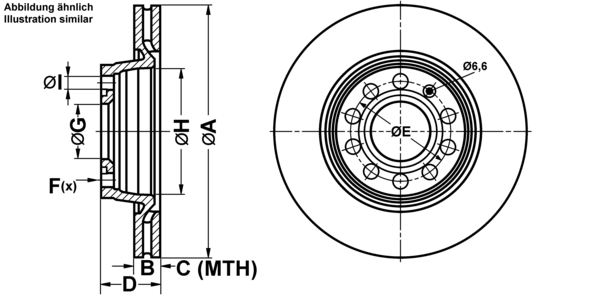 ATE Bremsscheiben Ø280MM + BremsbelÄGe Vorne FÜR Audi A4 B5 VW Passat B6 B7-image