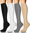 4 Pairs Compression Socks for Women & Men Circulation 15-20 mmHg - Best Support