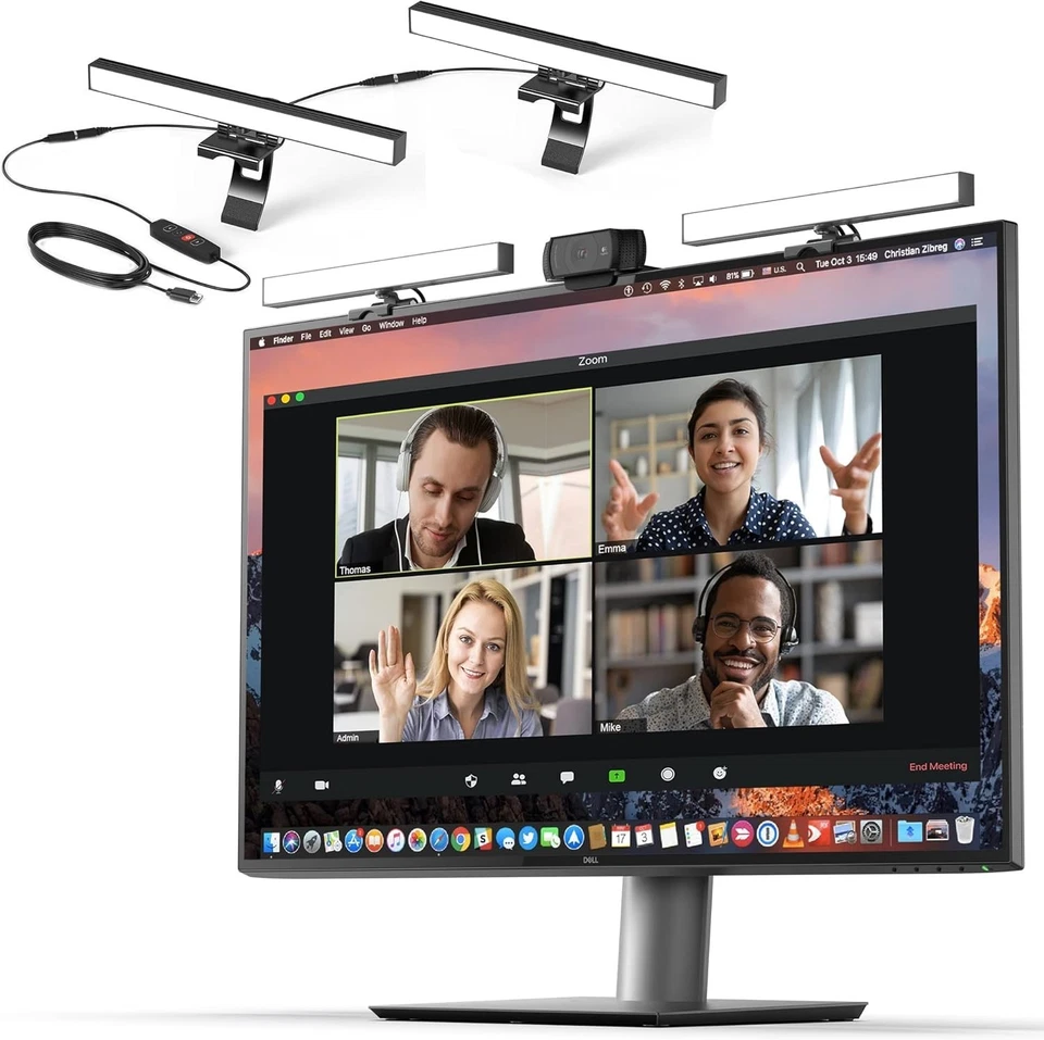 Professional Video Conference Lighting Kit - USB Webcam Light for Streaming - Image 3 of 4