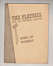 Playbill Song of Norway October 1945 Alvin Theatre Arthur Kent Irra Petina