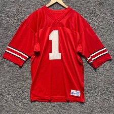 VTG Champion Ohio State Buckeyes Football Jersey Mens Large Red 1 USA Made Mesh