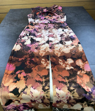 Reiss Women's Red,Pink,Coral Floral Sleeveless Mother of the Groom Dress Size 10