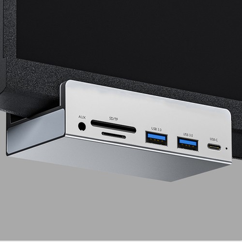 1pc 6-Port USB 3.0 Hub Clamp Adapter Aluminum USB Splitter for iMac/Laptop/PC - Afbeelding 7 van 12