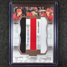 2021-22 Premier Hockey AHO SVECHNIKOV TERAVAINEN Premier Mega Jersey Trios 9/25