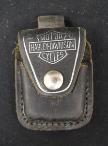 ZIPPO HARLEY DAVIDSON Leather Lighter Pouch Black