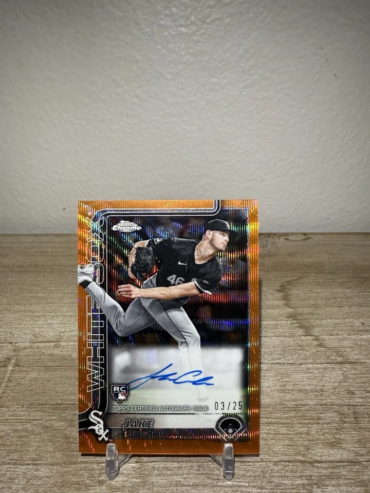 2025 Topps Chrome - Rookie Autographs Jake Eder #RA-JE Orange Refractor /25 RC - Image 2 of 4
