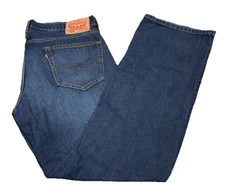 Levis 559 Jeans Mens 36x34 Blue Dark Wash Relaxed Straight Denim