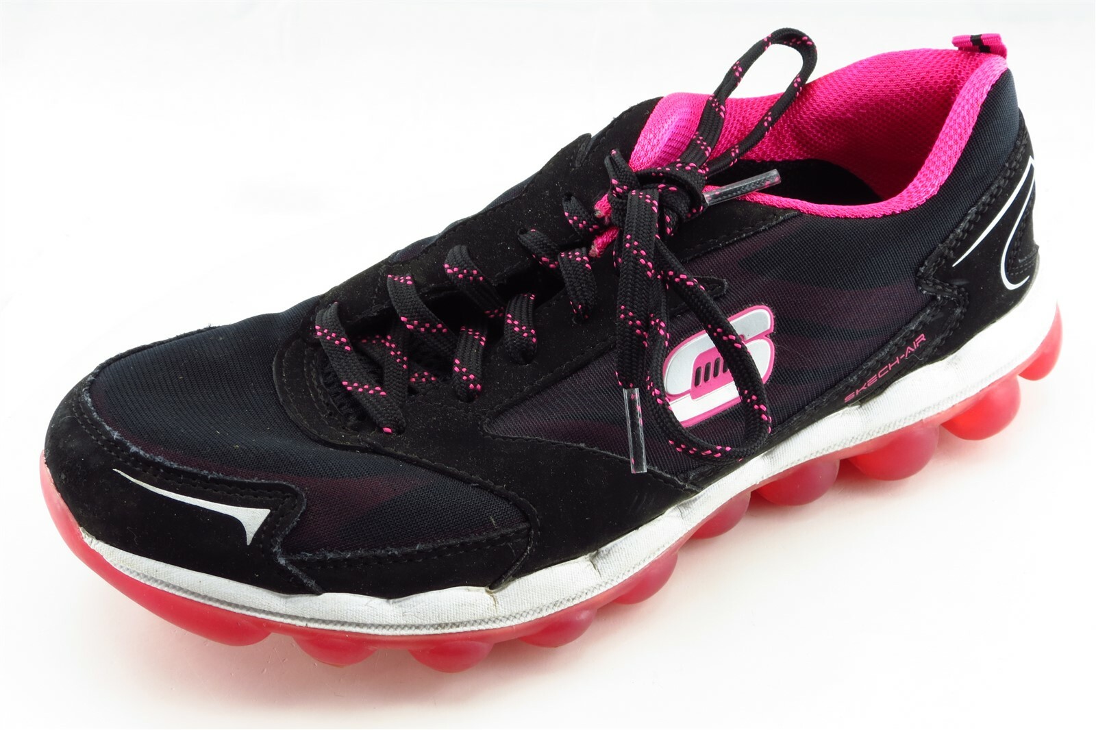 Skechers Size 10 M Black Lace Up Running Leather Women Shoe