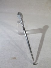 ANCIEN GRAND TIRE BOTTINE EN ACIER ET ARGENT DE STYLE LOUIS XV MODE 1900
