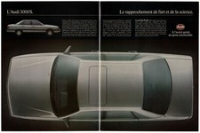1985 AUDI 5000S Vintage Original 2 page Print AD Silver car photo Canada French
