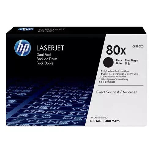 HP TONER ORIGINALE CF280XD Confenzione 2 pezzi - Foto 1 di 1