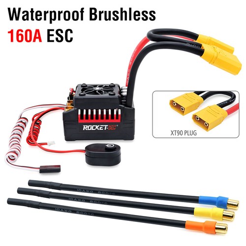 SURPASSHOBBY Rocket RC 130A ESC Brushless 160A ESC 4S for 1/7 1/8 RC Car Buggy - Picture 20 of 21