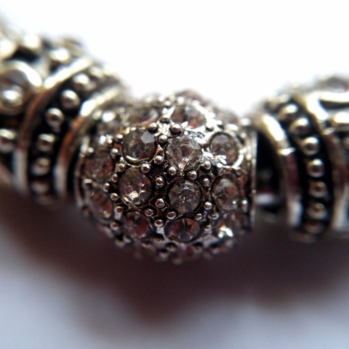 Neu versilbertes Bettel Perlen Armband verschiedene Längen 17 18 19 20 21 cm - Bild 2 von 7