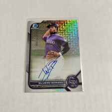 2022 Bowman Chrome Mega Box WARMING BERNABEL Mojo Autograph Auto Rockies #BMA-WB