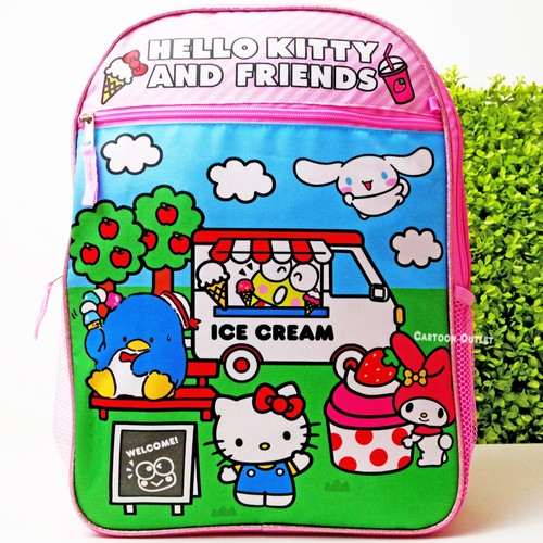 Hello Kitty Large School Backpack 16" Girls Book Bag Insulated Lunch Bag Set - Picture 3 of 7
