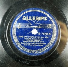 Ozzie Nelson - Hot Bluebird 78 RPM Lot of 2 - Red Skies In The Night - In E A8