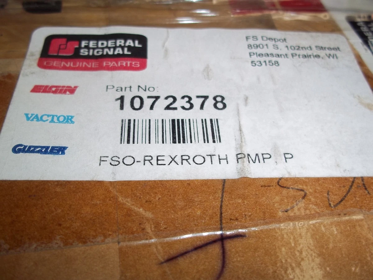 Elgin Power Steering Pump Kit Part # 1072378 FSO-REXROTH-PMP P 