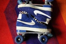 Vintage 80s Nike Blazer Roller Skate Official Suede Royal Blue sz9