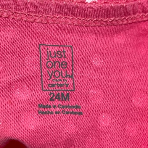 Carter's Just One You Set of 2 Baby Girl Dresses Floral Dots Pink Size 24 Months - Picture 9 of 9