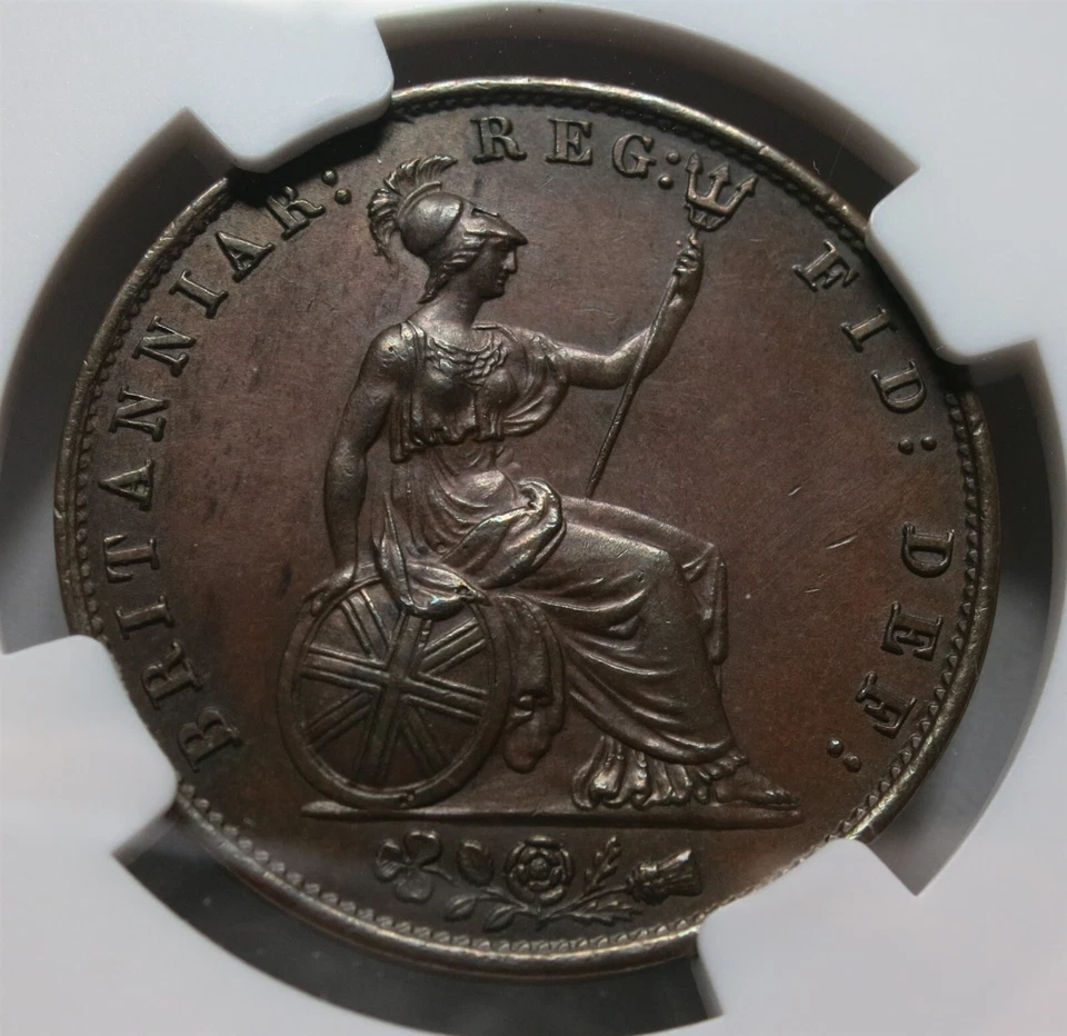 GREAT BRITAIN UK England Half 1/2 Penny 1855 NGC MS 63 BN UNC Victoria 1/2P #2 - Image 2 of 4