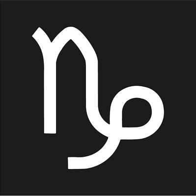 Capricorn Pisces Modern Design Astrology Symbol Vinyl Decal Minimalist Zodiac Ar