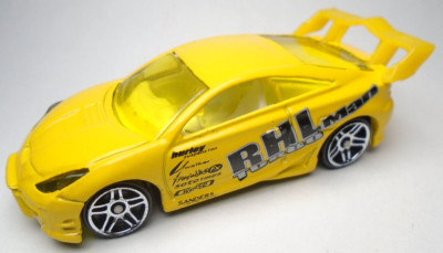 2001 HOT WHEELS TOYOTA CELICA TURBO RHL MAN YELLOW 1:64 DIECAST 2 7/8'' RACE CAR