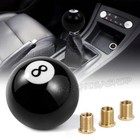 Universal Car Manual Gear Knob Black 8 Ball Round Shift Lever Shifter Knob
