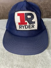 Vintage 80s Ryder Truck Rental Snapback Trucker Hat Adult Cap USA Made Patch