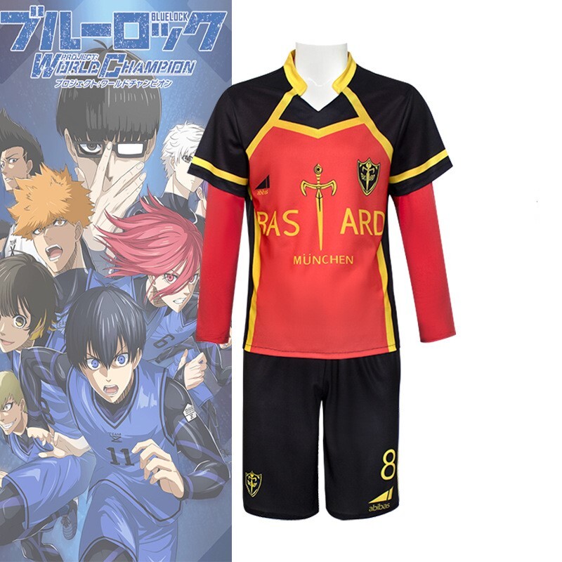 Blue Lock Cosplay Costume Bastard Munchen Red Uniform Ness Kaiser Isagi