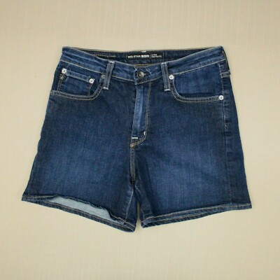 Big Star 1974 Luna High Rise Fit Jean Shorts Women's Size 29 Dark Wash Denim