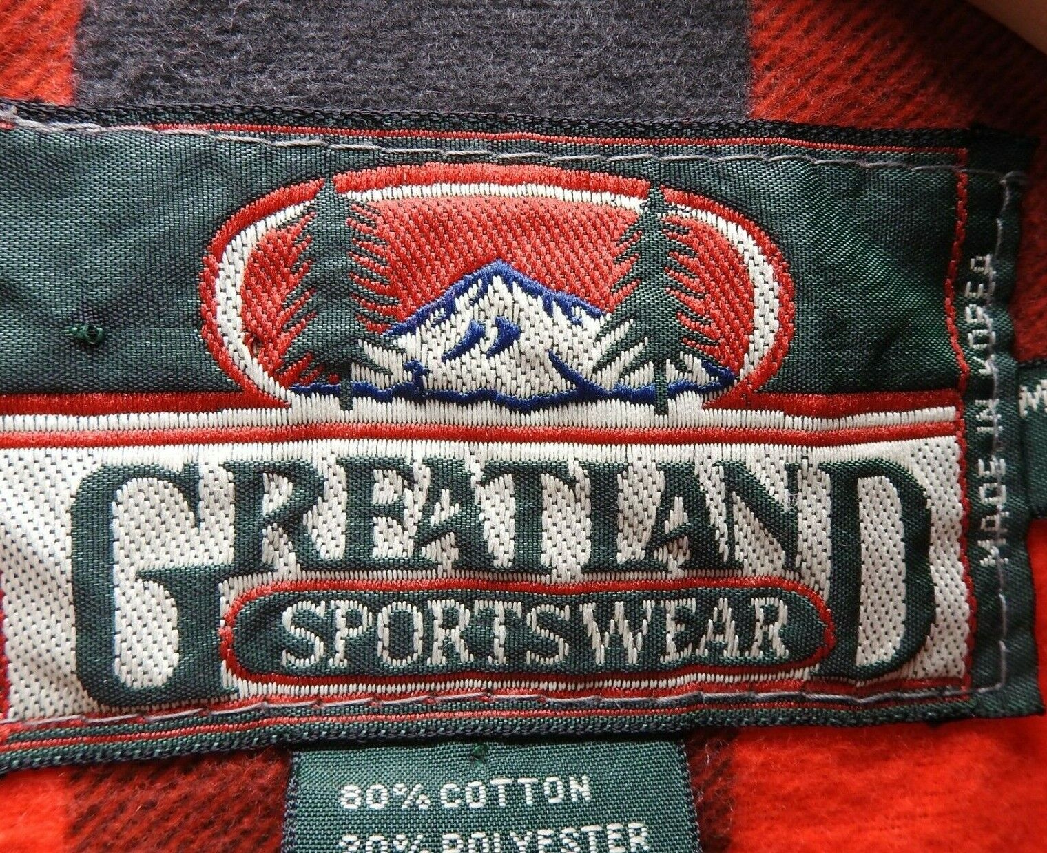 Vintage 80's Greatland Men's Vest Flannel Red Bla… - image 9