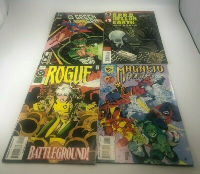 Rogue Comic 2 Magneto green lantern and hell on earth lot of 4 comics 