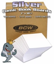 BCW Silver Bulk Comic Backing Boards / 1000ct Case FREE SHIP