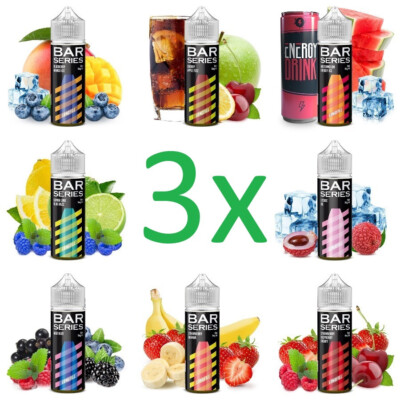 3 x Bar Series Aroma je 10ml Flavour Konzentrat für 360ml E-Zigaretten E-Liquid