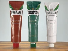 3PC Proraso Shaving Cream, Assorted 3 Tube 5.2 oz. Each No Box Scratch and dent