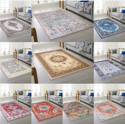 Extra Große Traditionelle Teppiche Rutschfest Flur Läufer Wohnzimmer Schlafzimmer Teppich