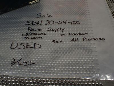 SolaHD SDN5-24-100P 120W 24V DIN P/S 115/230V IN, SDN524100P